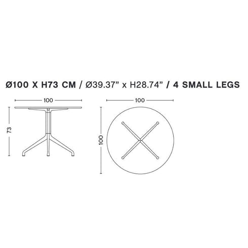 About a Table AAT20 Laminate Table Top Ø100cm